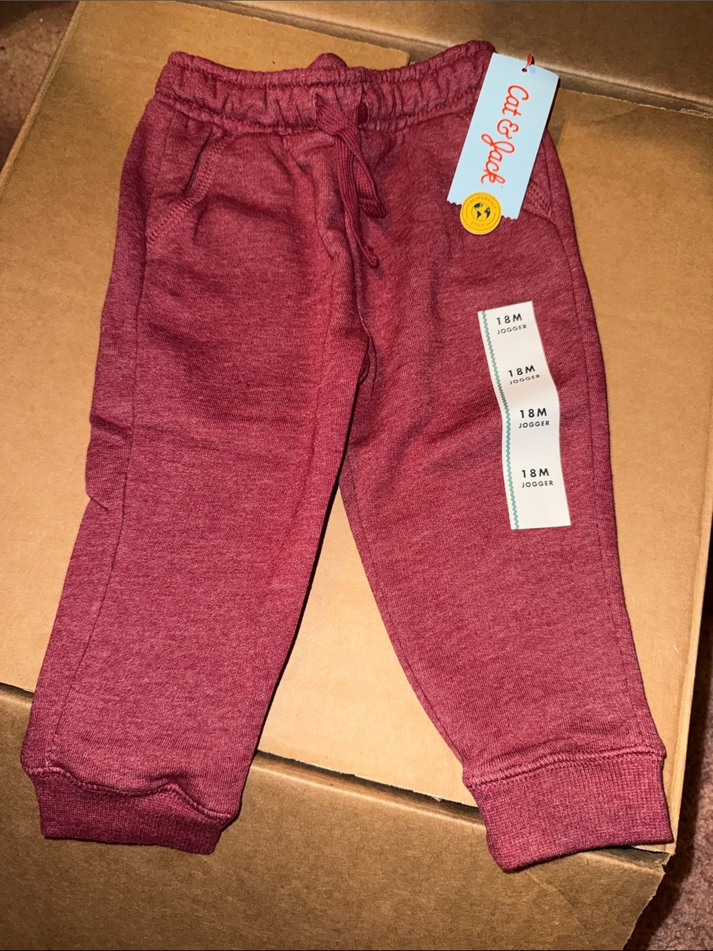 Cat & Jack Burgundy Toddler Jogger Pants